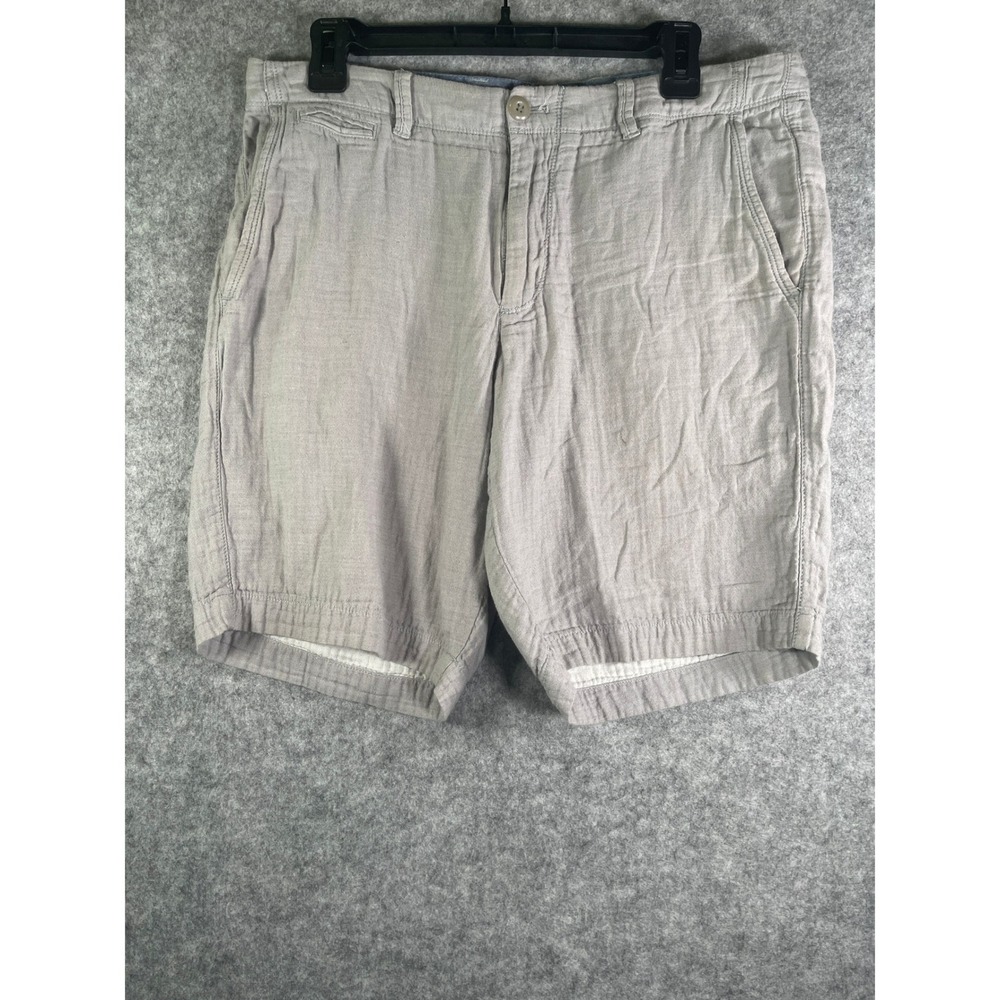 GAP Mens Gray 100% Cotton Casual Flat Front Shorts Size 32